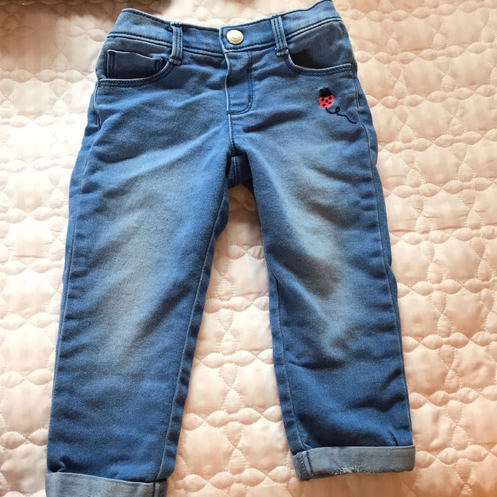 Gymboree stretch jeans and watermelon dress 2t